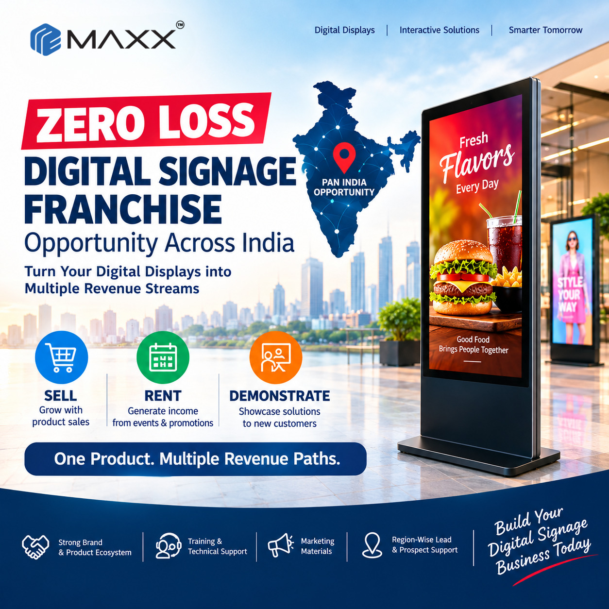 Zero Loss Digital Signage Franchise Opportunity: Build a Business with Digital Display Assets